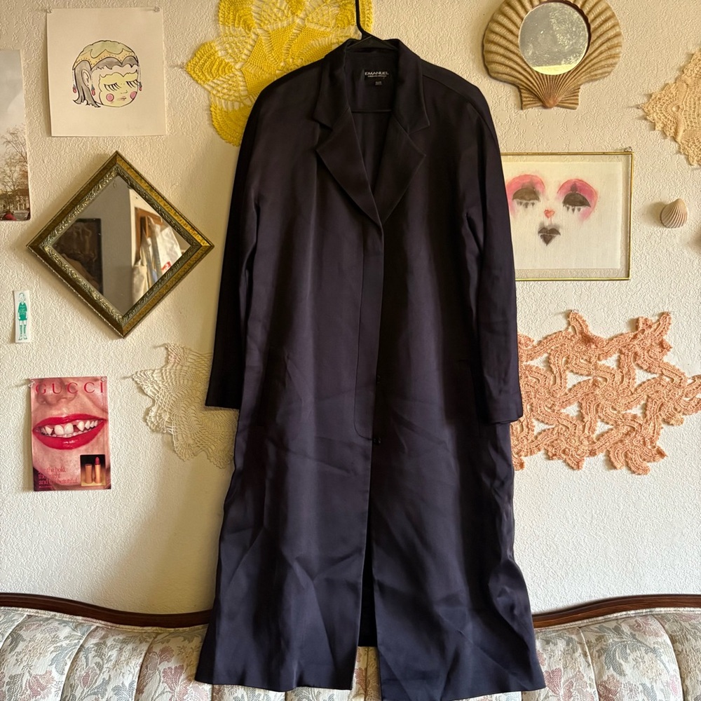 Emanuel Ungaro Navy Long Coat